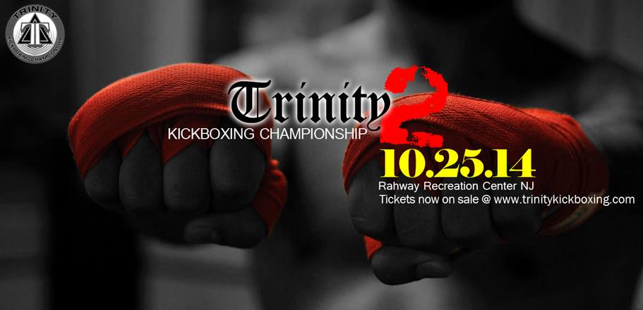 Trinity Kickboxing Championship Banner with two fists
