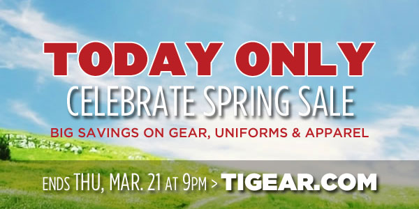 Tiger Schulmann's Spring Sale Banner with nature background