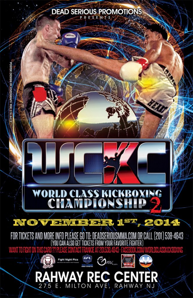 Kickboxing Championship Banner with two fighters in action