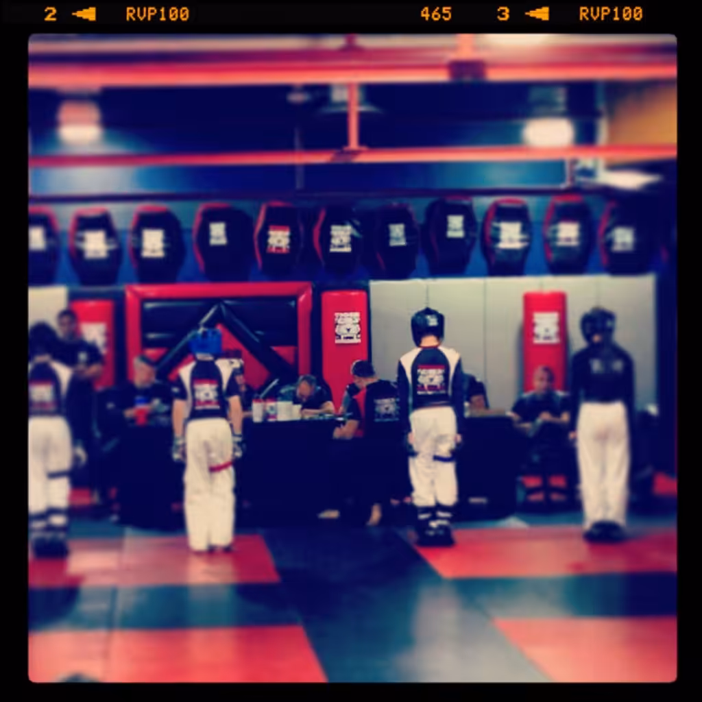 MMA Contenders Standing in front of Judges at Tiger Schulmann's