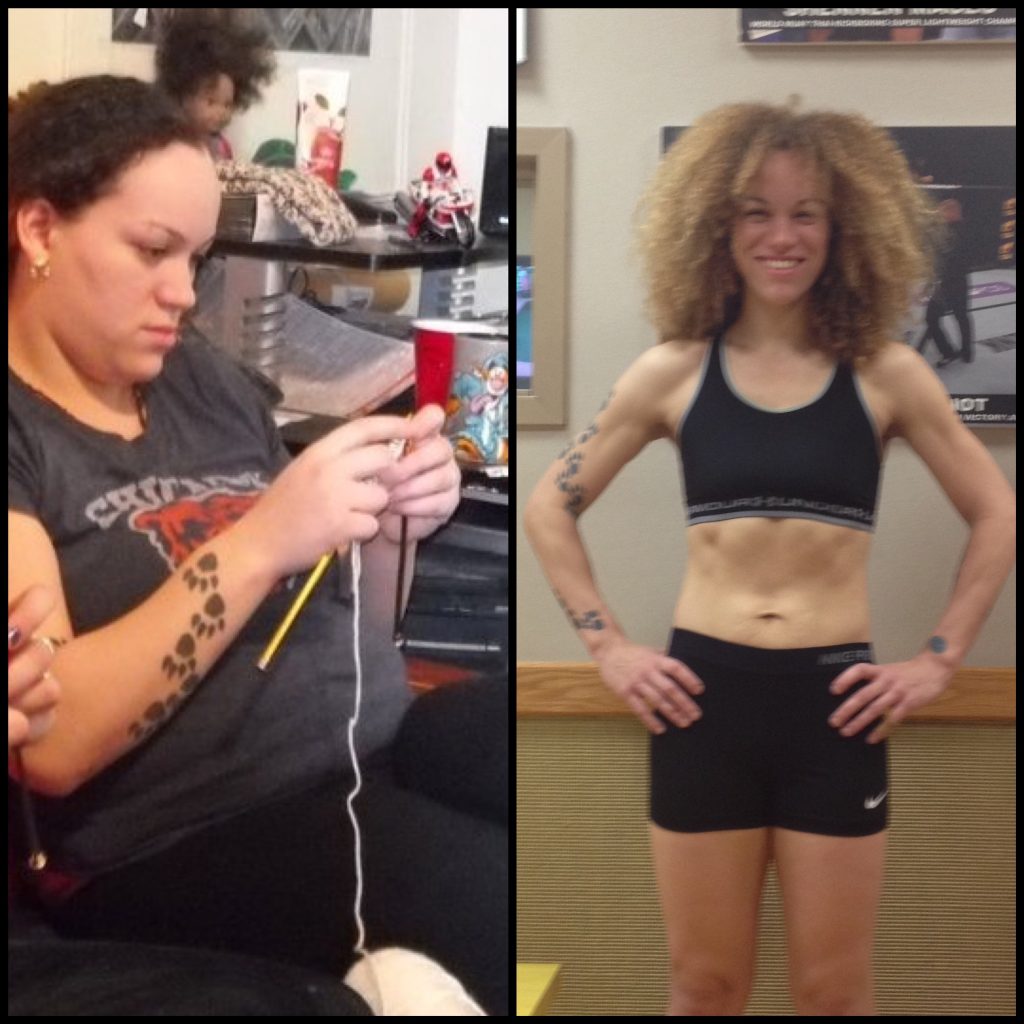 Woman Before and After Tiger Schulmann's training program