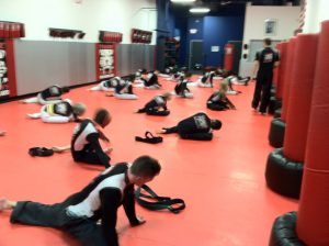 Martial arts class always involve stretching