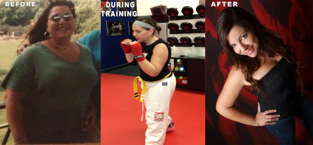 Woman Before, During Training and After Photos