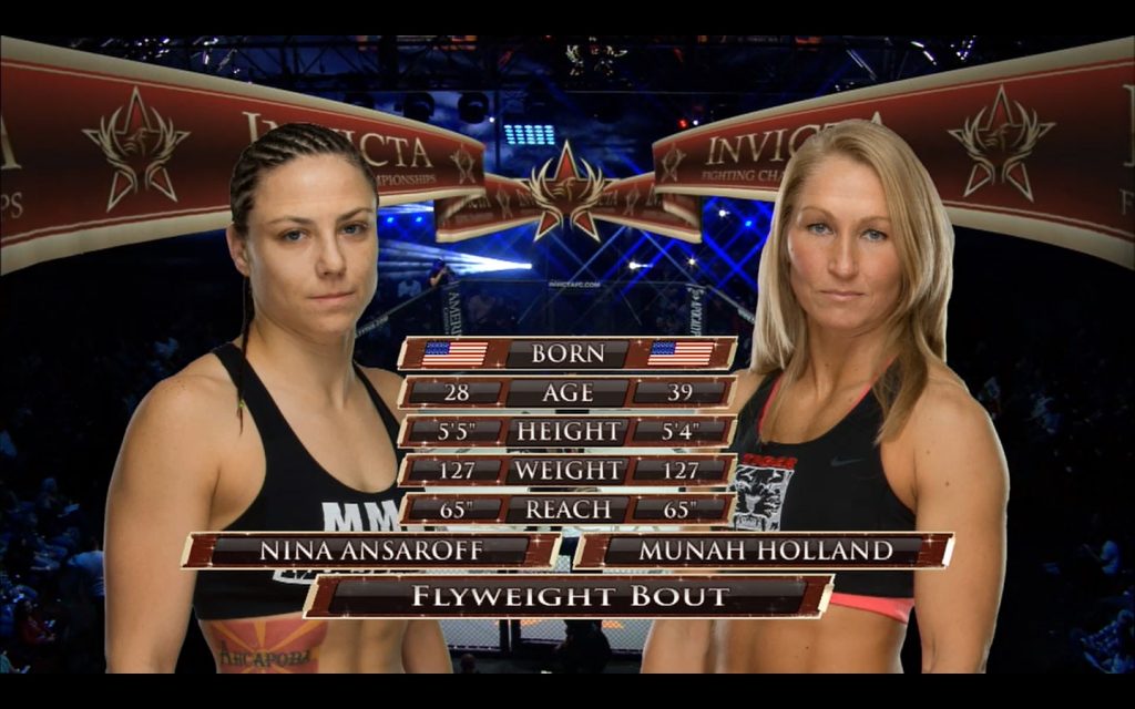 MMA fighters Nina Ansaroff and Munah Holland