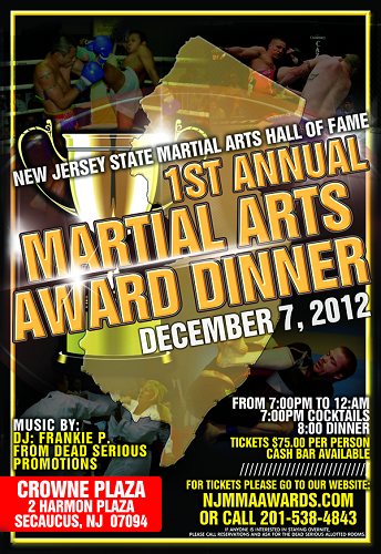 1st annual martial arts award dinner in NJ poster