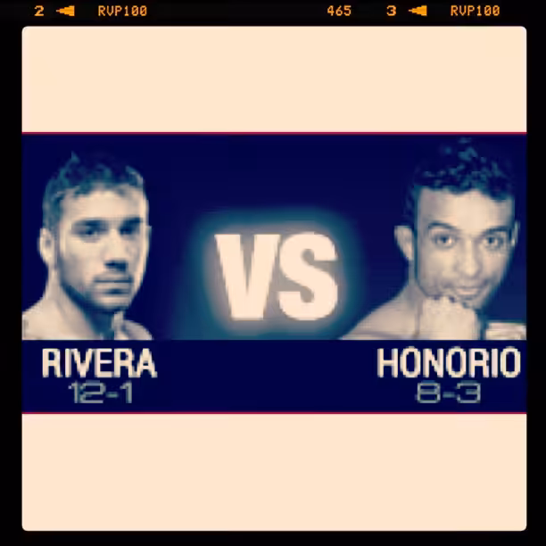 MMA fighters Rivera and Honorio with their scores