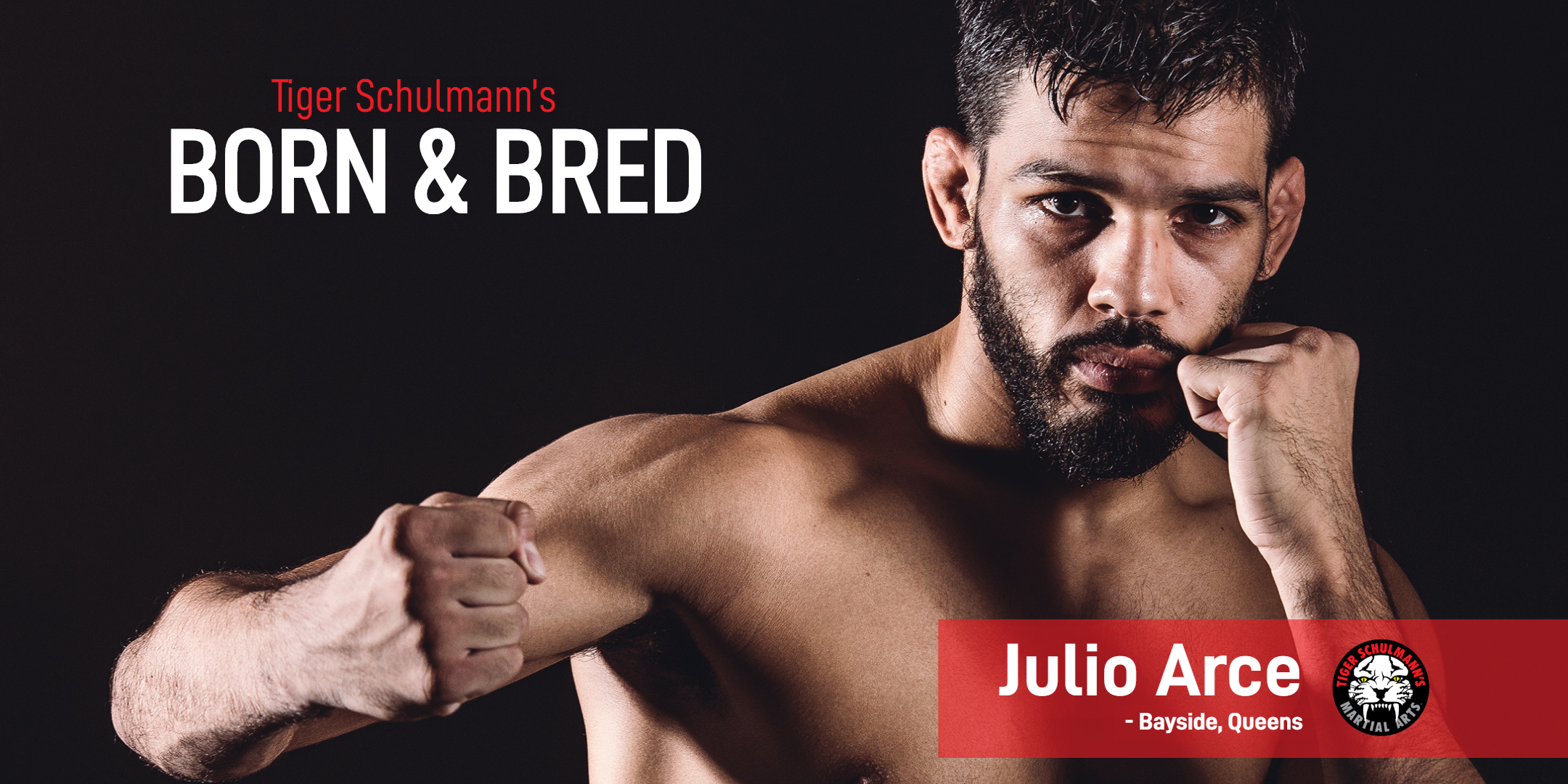 Tiger Schulmann's MMA fighter Julio Arce with fists up