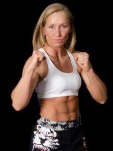Munah Holland exemplifies the fitness level of North Plainfield Kickboxing members.