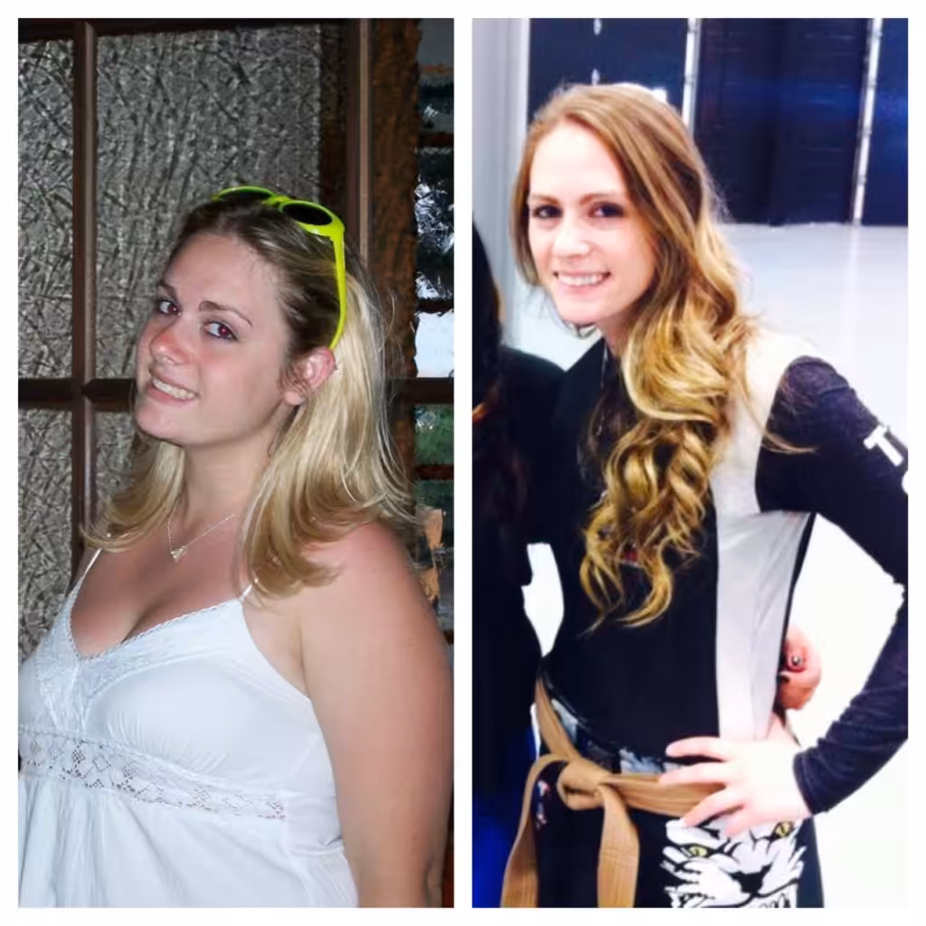 Woman body transformation Before and after Tiger Schulmann's program