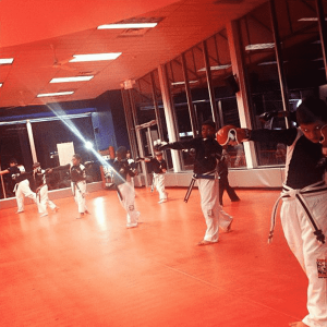 Kids martial arts workout at Tiger Schulmann's in Abington