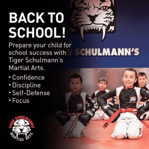 Kids martial arts ad in Tiger Schulmann's gym