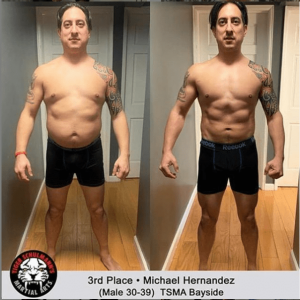 Michel Hernandez before and after workout program at Tiger Schulmann's Bayside