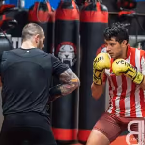 Two martial arts fighters sparring at Tiger Schulmann's Greenpoint