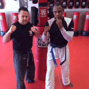Two adult fighters at Tiger Schulmann's New Dorp
