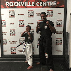 A boy and his instructor at Tiger Schulmann's Rockville