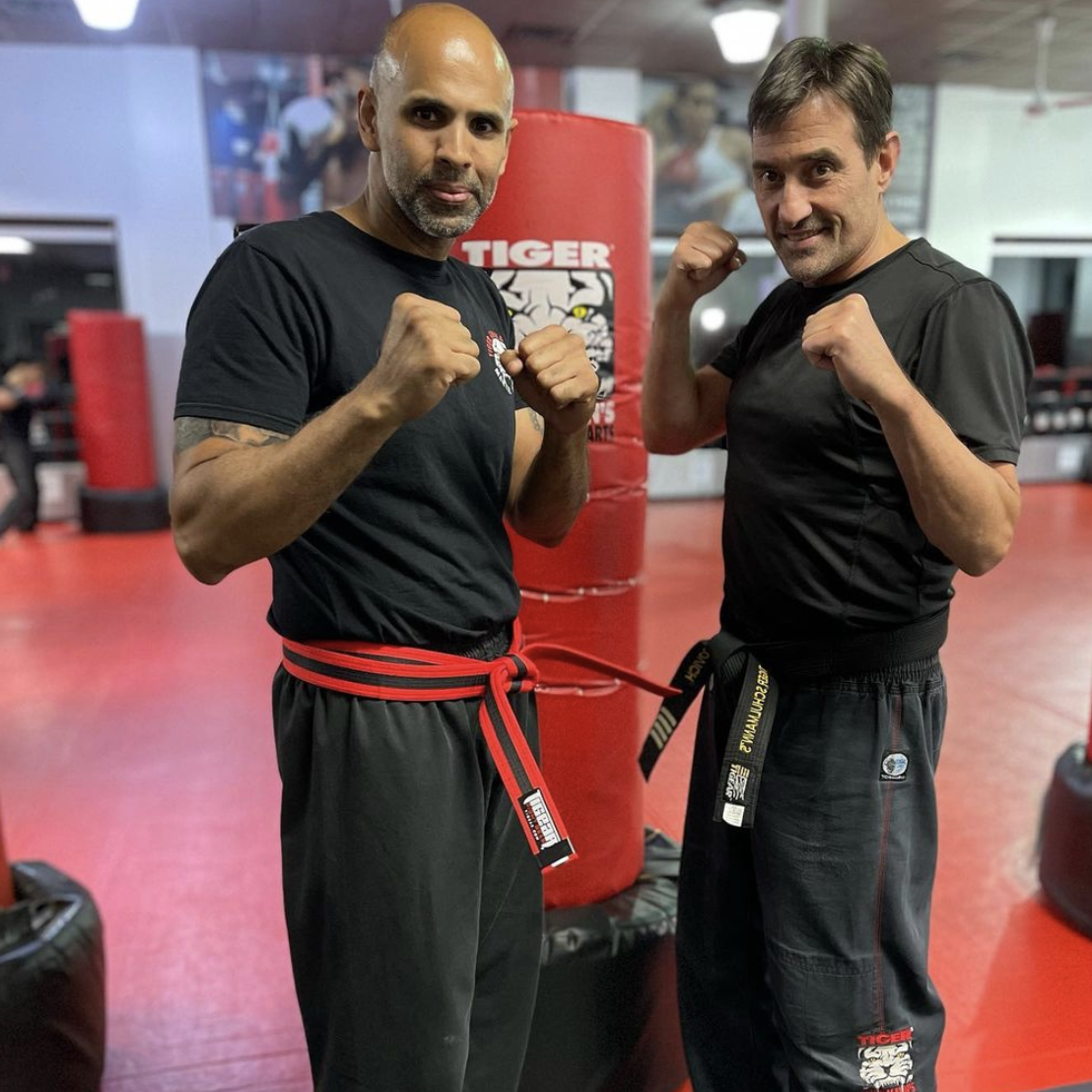 Two martial arts experts at Tiger Schulmann's Astoria