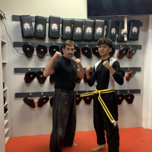 Sensei Anthony Viscovich with young student at Tiger Schulmann's Astoria