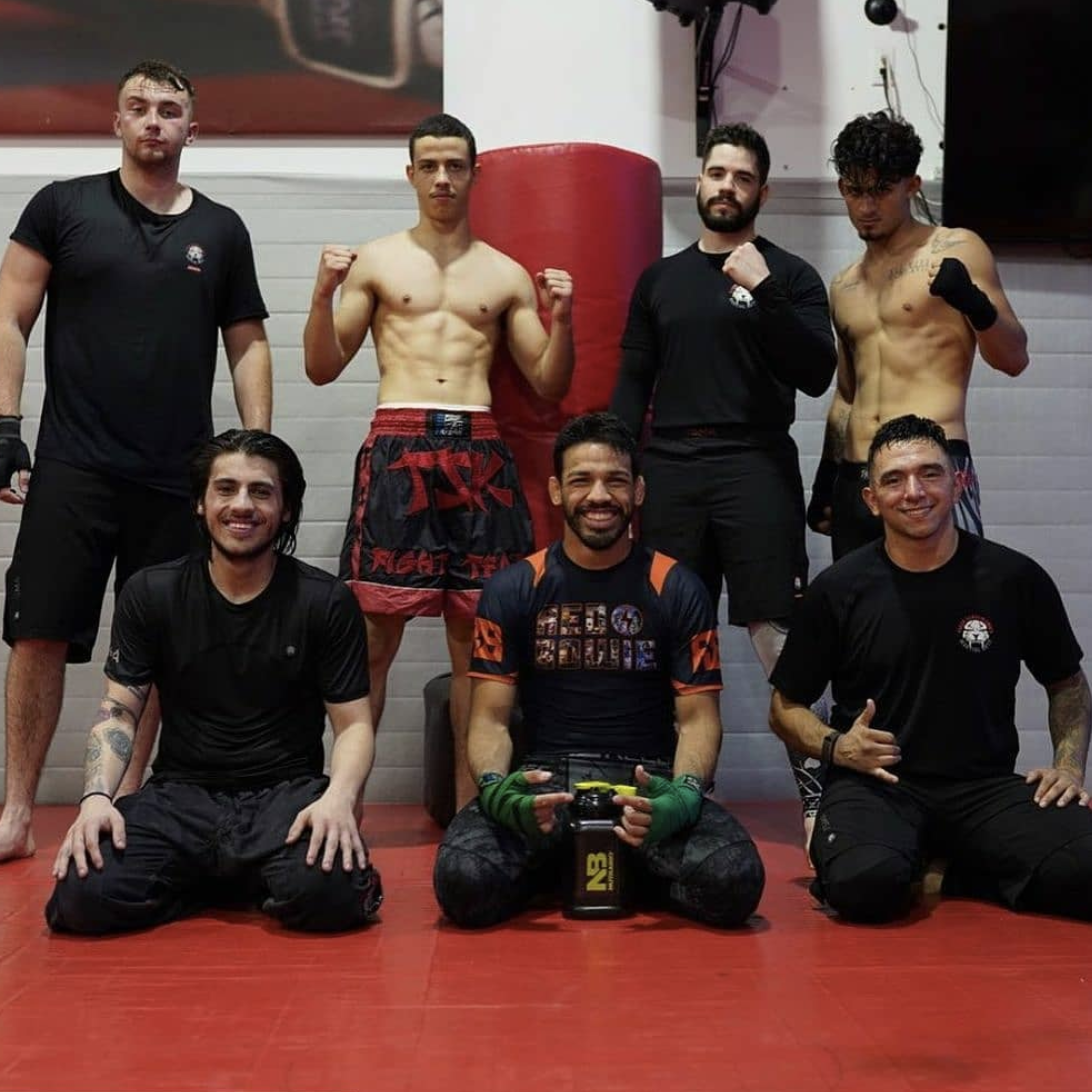 Seven male MMA fighters at Tiger Schulmann's Bayside