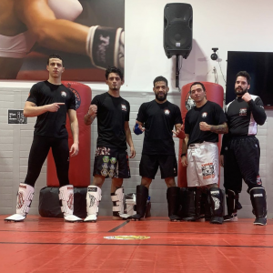 Five male MMA fighters at Tiger Schulmann's Bayside