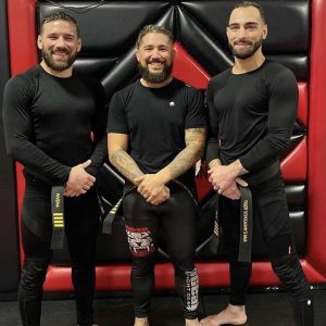 Three MMA fighters at Tigger Schulmann's in Cherry Hill