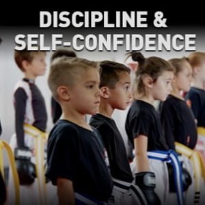 Kids lined up for training with motivational quote
