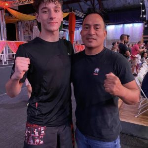 Two martial arts fighters standing with fists up in Morris Plains