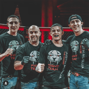 MMA fighter Justin Muslija with his crew