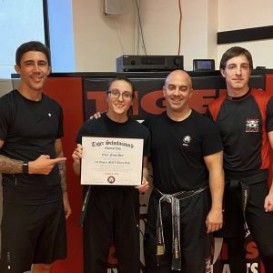 A girl with a martial arts certificate and her crew in Paramus