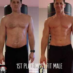 Joe Jean posing before and after workout program in Paramus