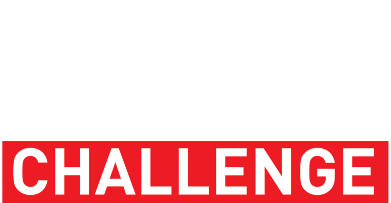 White 90-DAY CHALLENGE sign on red white gray background