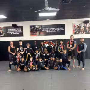 Tiger Schulmann;s Martial Arts Horsham Team posing with medals